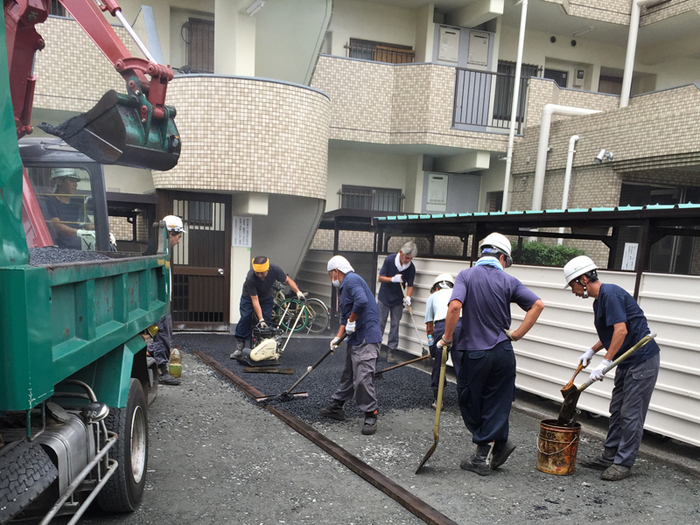 駐輪場増設及びアスファルト舗装工事