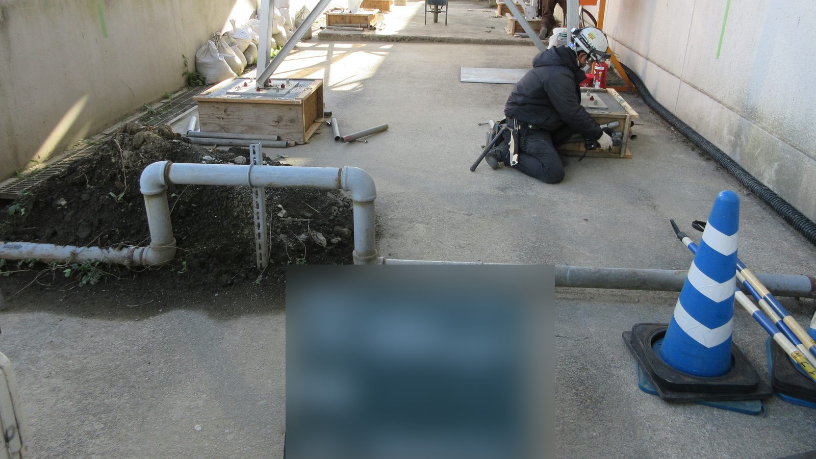 横型加圧脱水機等更新工事 ベルトコンベヤ基礎工事