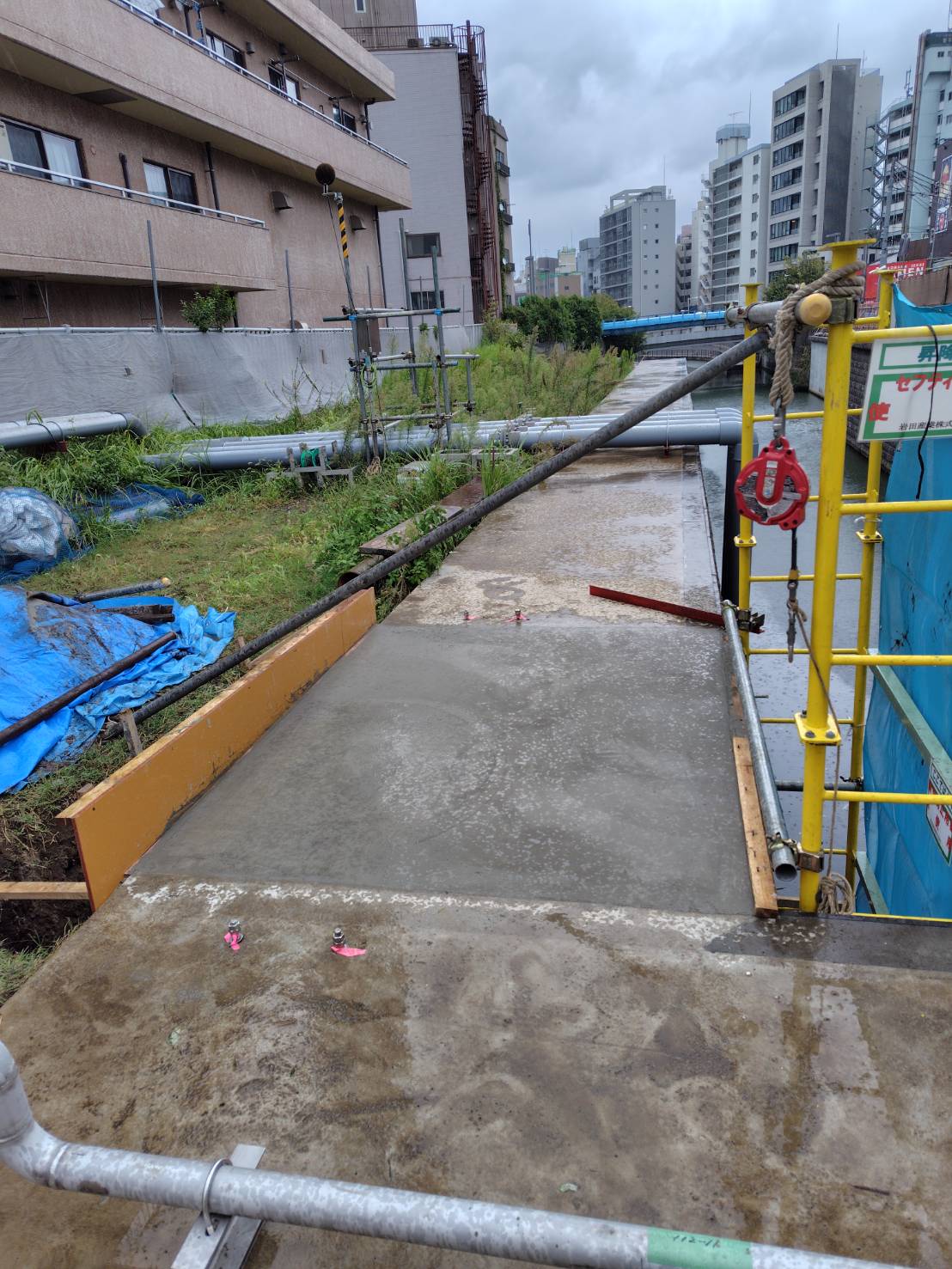 北十間川樋門耐震対策工事 打設完了