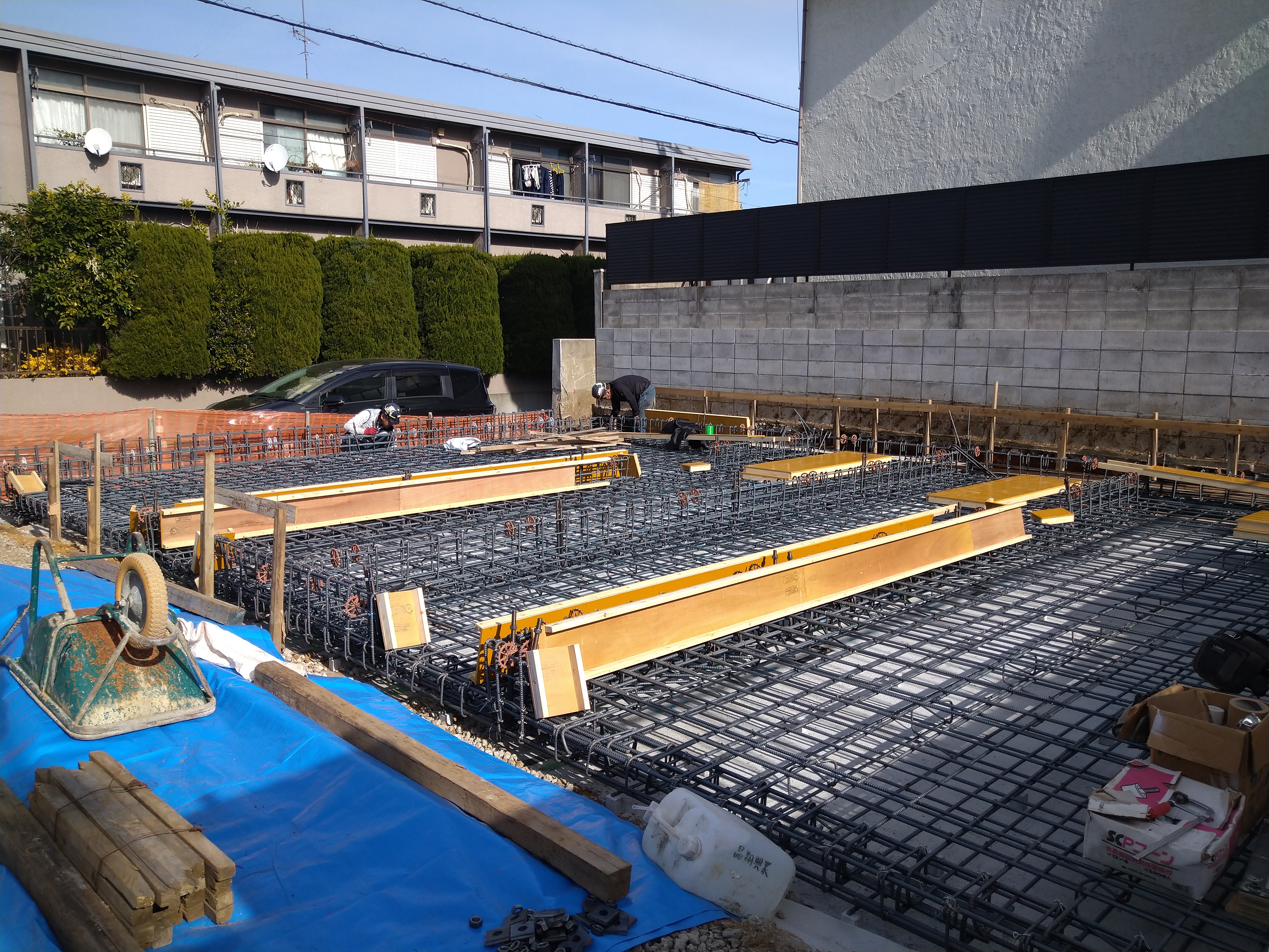 奥沢鉄筋基礎工事 基礎配筋・型枠