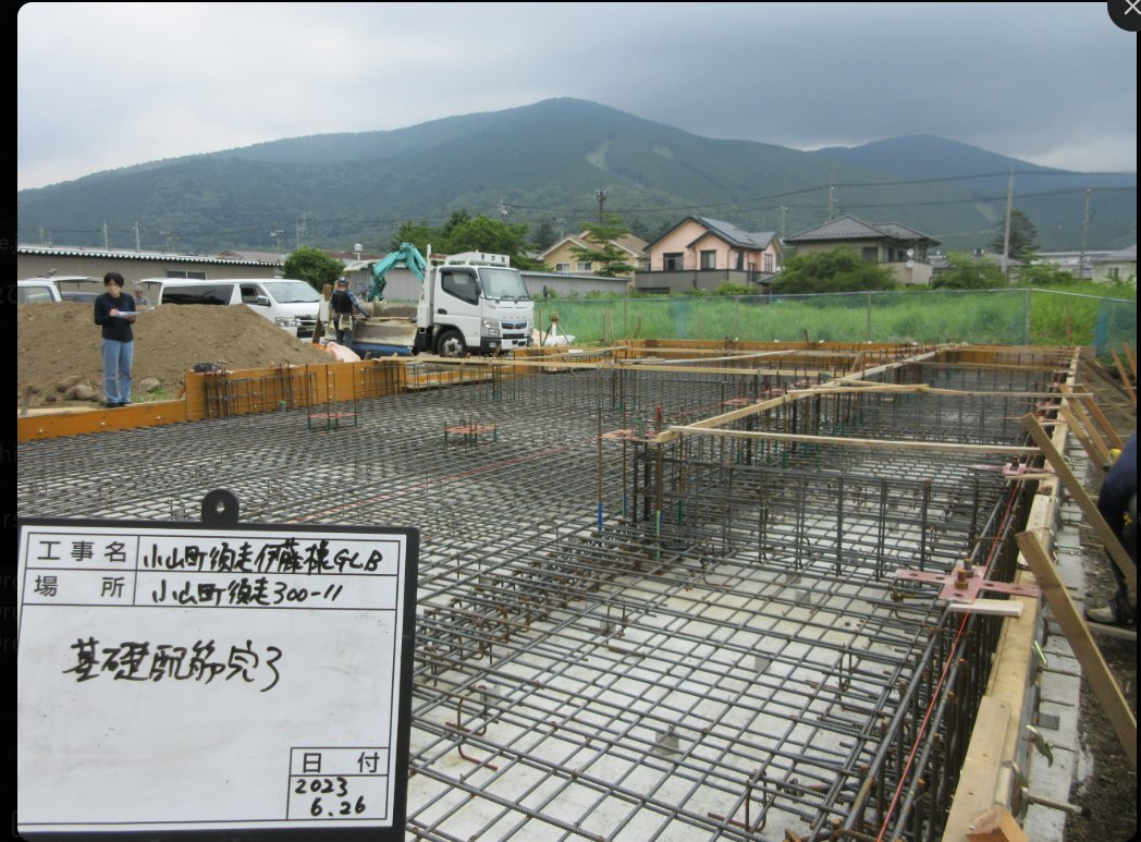 鉄骨基礎工事及び舗装工事 須走